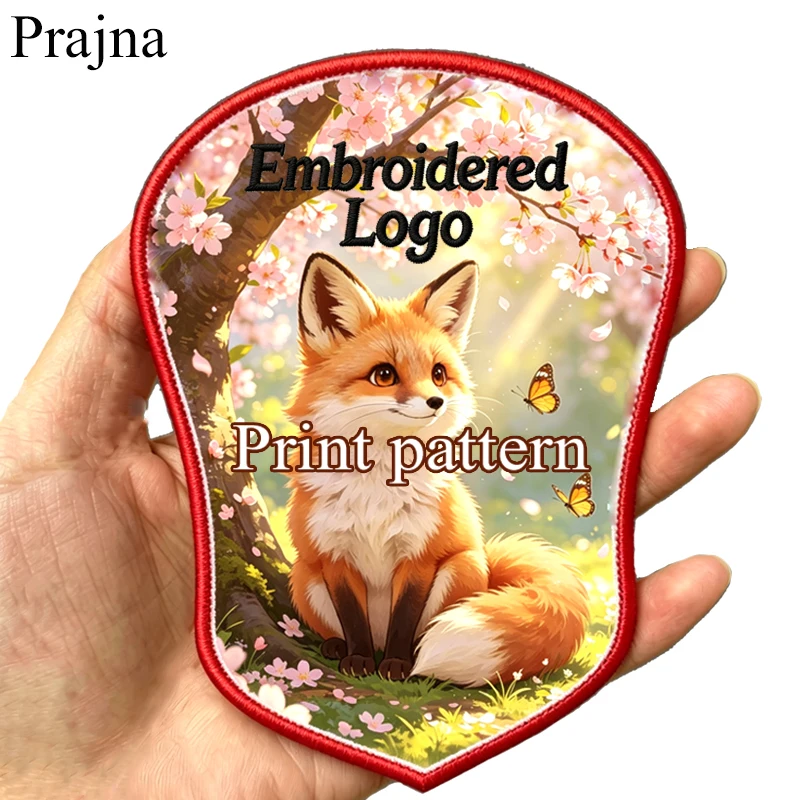 Parche termoadhesivo fusible con gancho y bucle, logotipo bordado - imagen 3