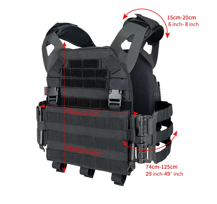 Chaleco táctico YAKEDA JPC MOLLE con portaplacas asalto - imagen 5