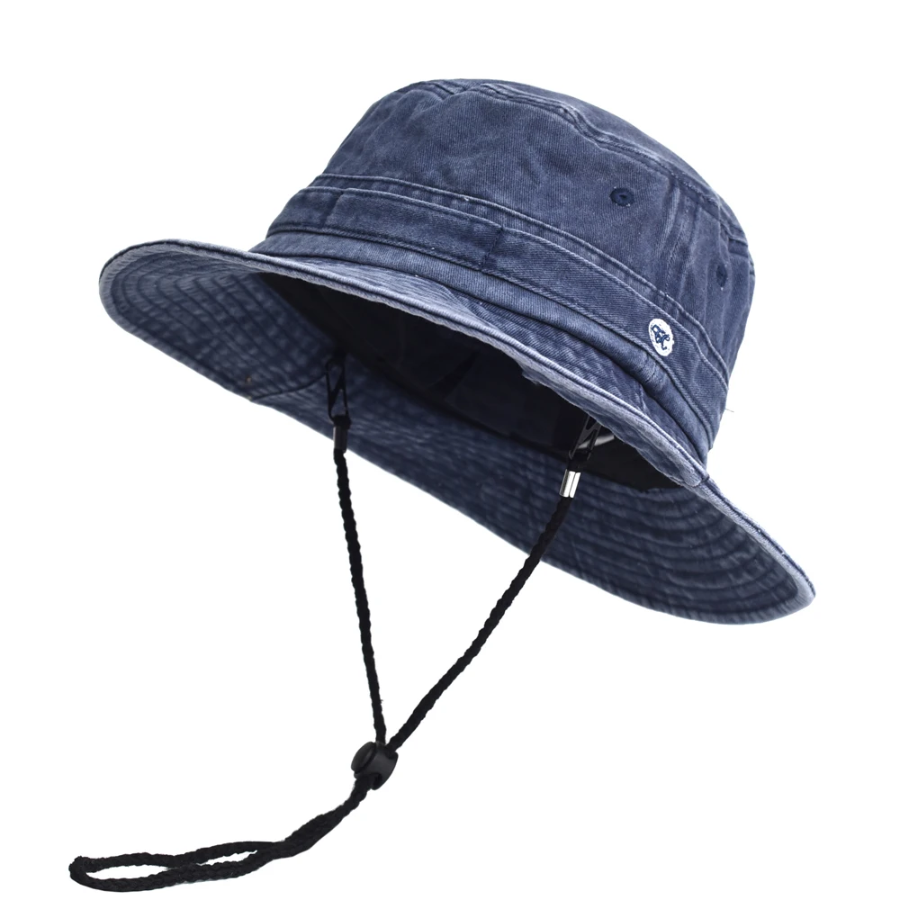 Sombrero de pesca algodón lavado estilo Panamá para sol exterior - imagen 5