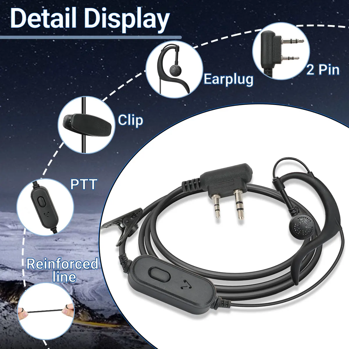Cable PU y clip de hierro