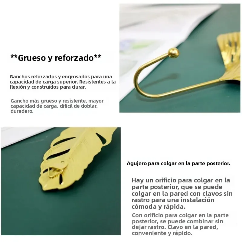 Gancho de pared de hierro forjado para abrigos y llaves - imagen 4