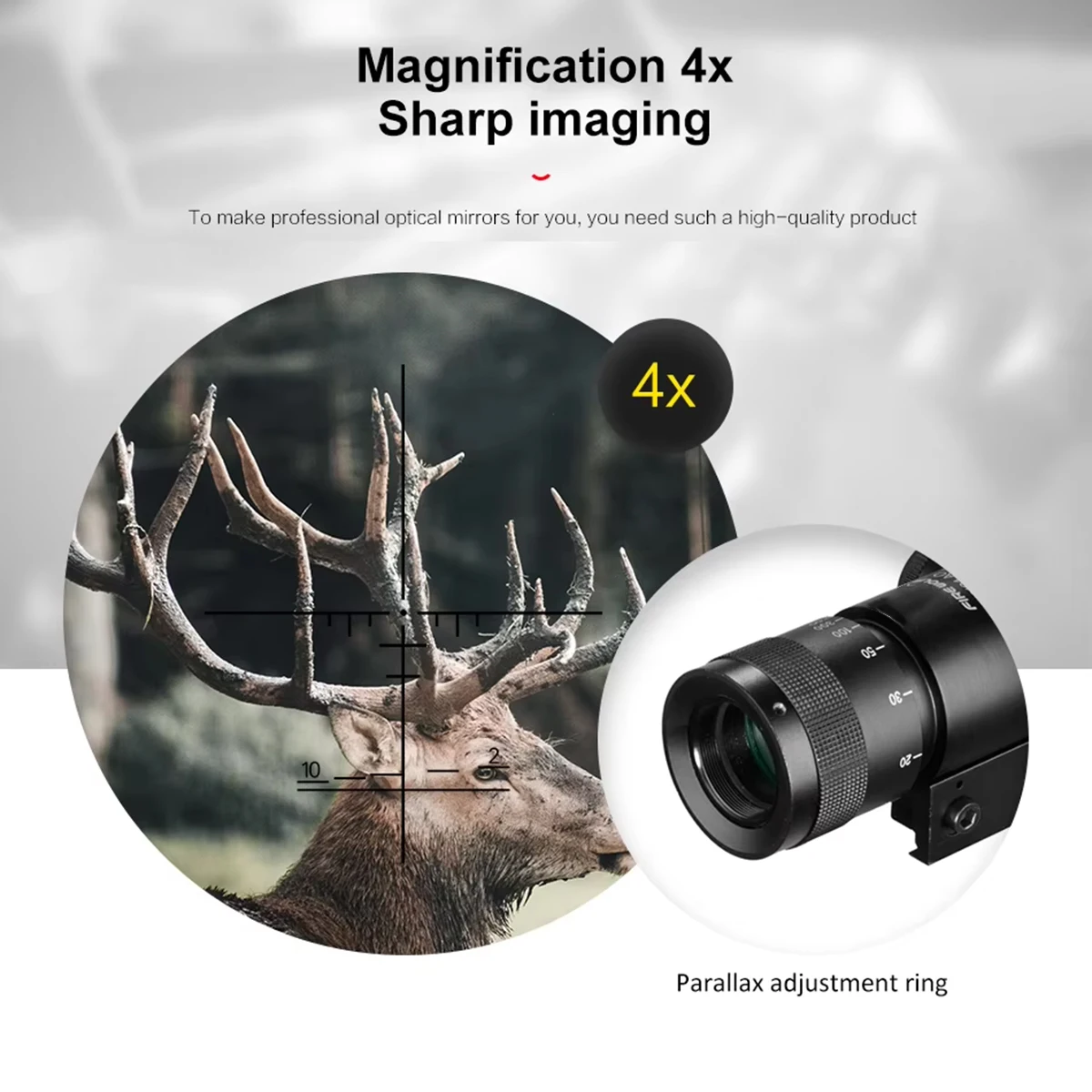 Mira telescópica compacta 4x21 AO para rifle y airsoft - imagen 5