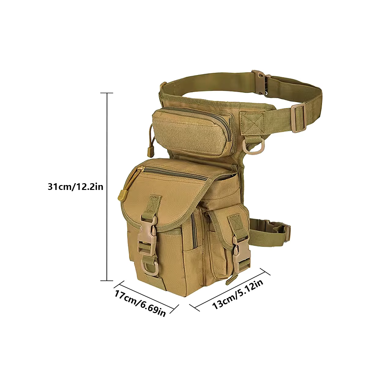 Bolsa táctica impermeable anticaídas para pierna y cintura - imagen 2