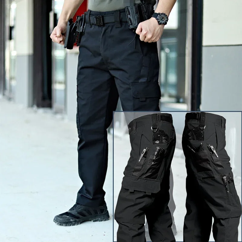 Pantalones tácticos cargo impermeables con múltiples bolsillos - imagen 3