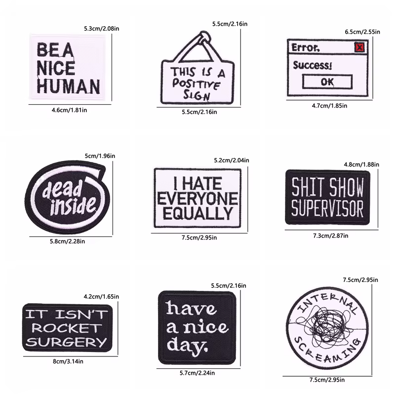 Parche termoadhesivo bordado letras y frases positivas para ropa - imagen 4