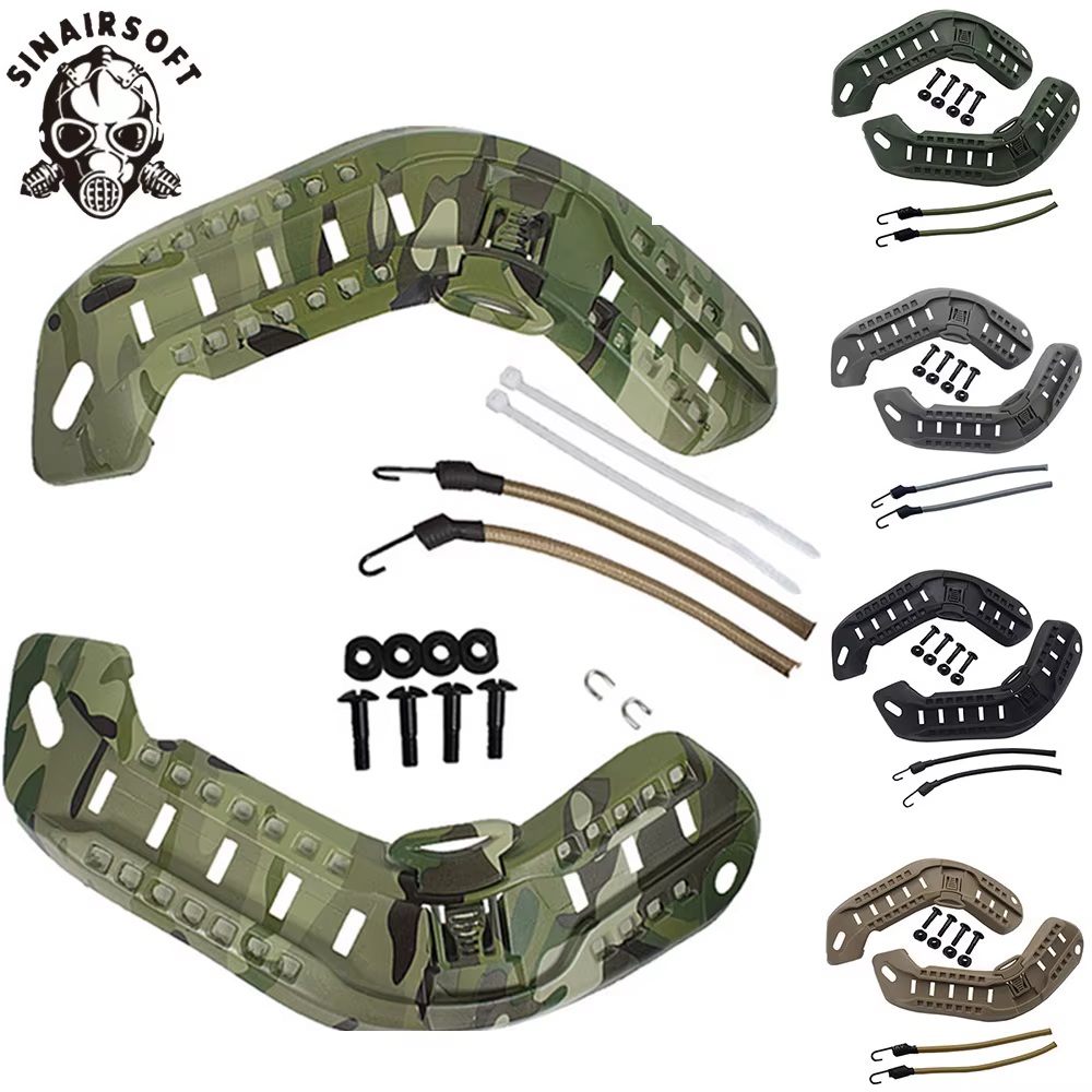 Riel lateral Picatinny para casco táctico MICH2000 – Montaje arco ABS