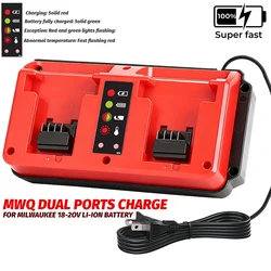 Cargador rápido compatible baterías de iones de litio Milwaukee