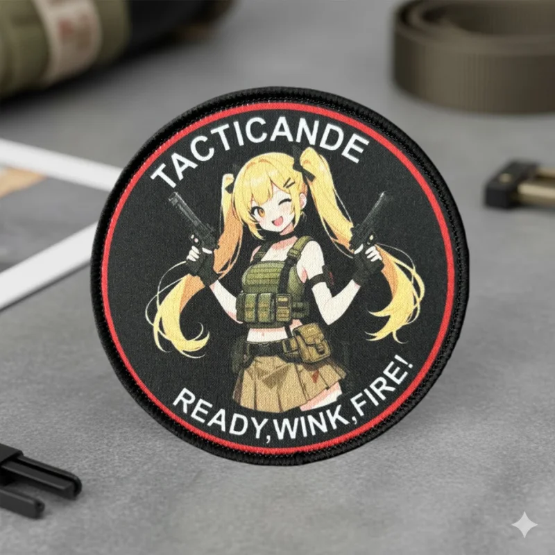 Parche táctico anime moral con gancho y bucle para gorra