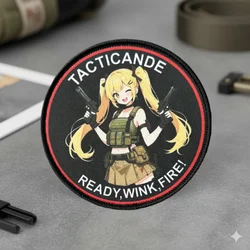 Parche táctico anime moral con gancho y bucle para gorra