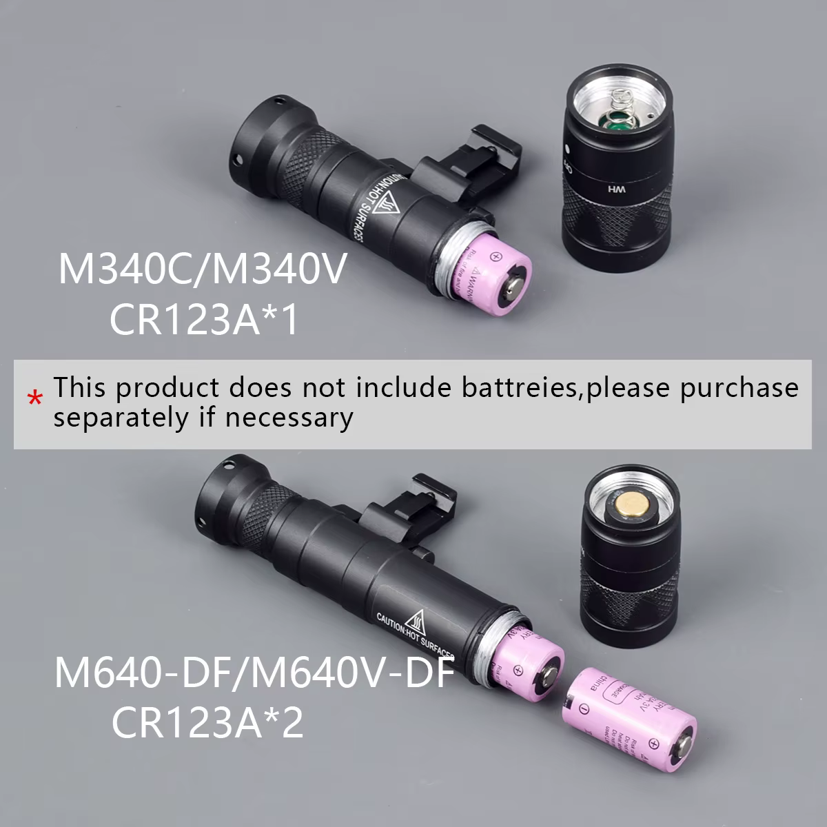 Linterna Surefire en uso con detalle del haz LED