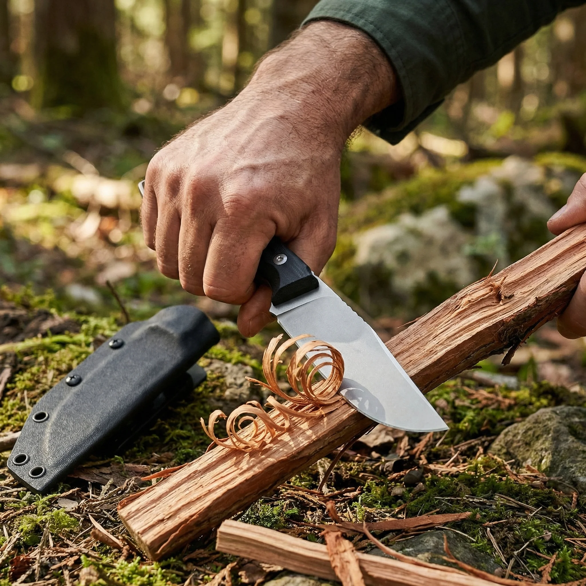 Cuchillo táctico de hoja fija para exterior, supervivencia - imagen 2