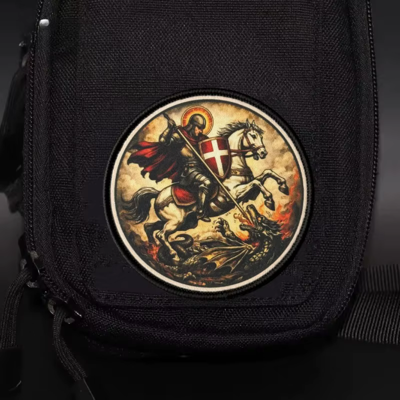 Parche táctico San Jorge con velcro gancho y bucle para mochila - imagen 3