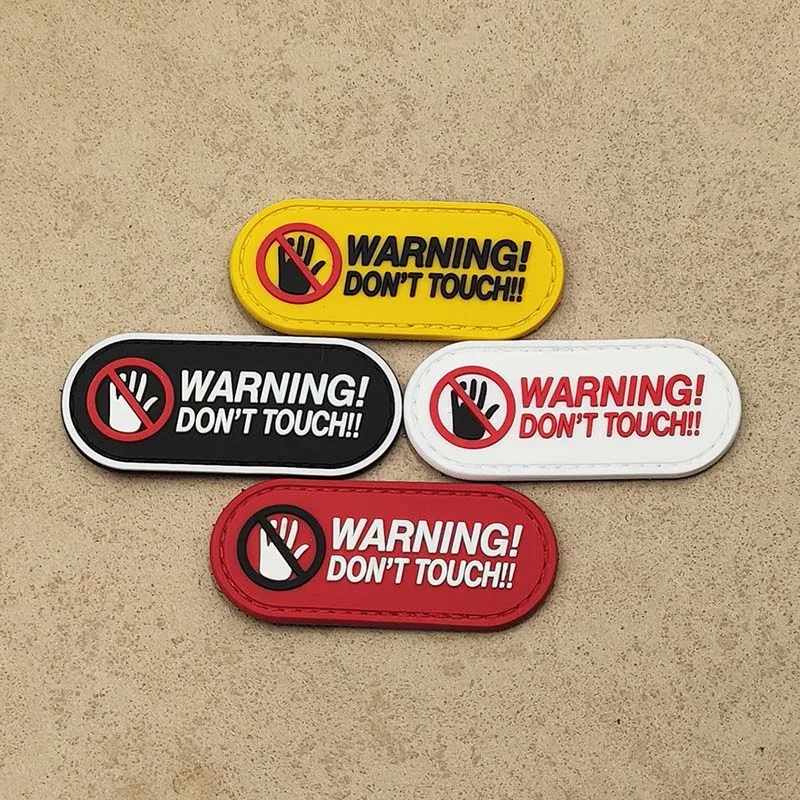 Parche táctico de PVC con emblema fosforescente de advertencia - imagen 4