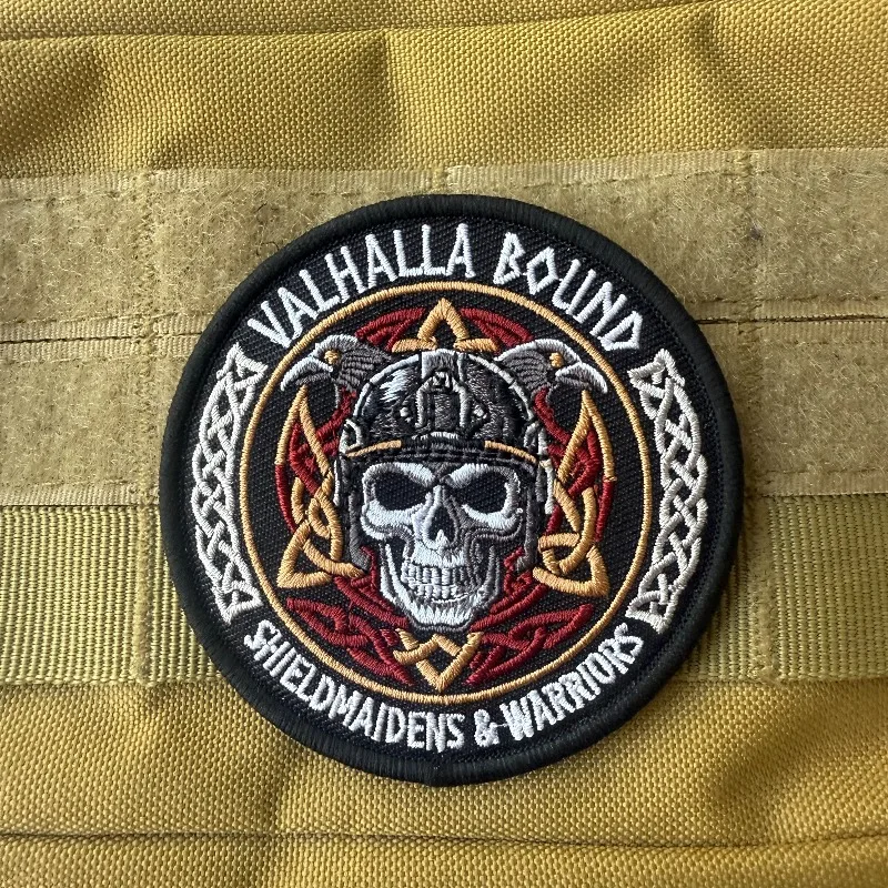 Parche táctico bordado calavera con gancho y bucle para chalecos - imagen 4
