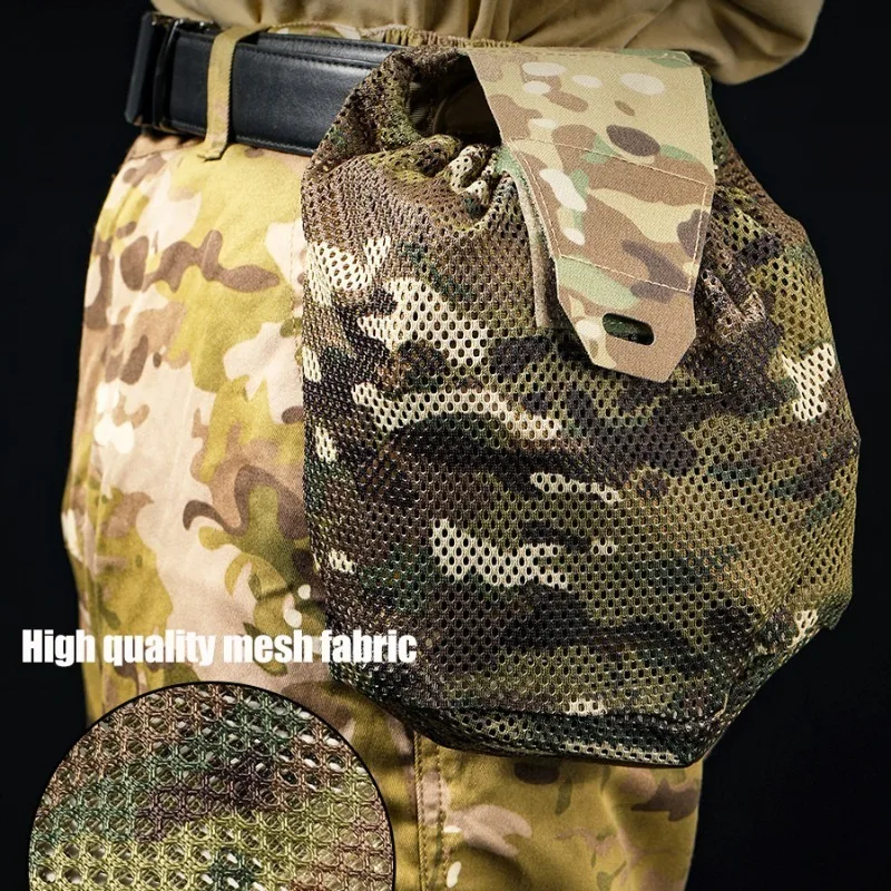 Bolsa táctica plegable EDC con riñonera de malla y cordón - imagen 5