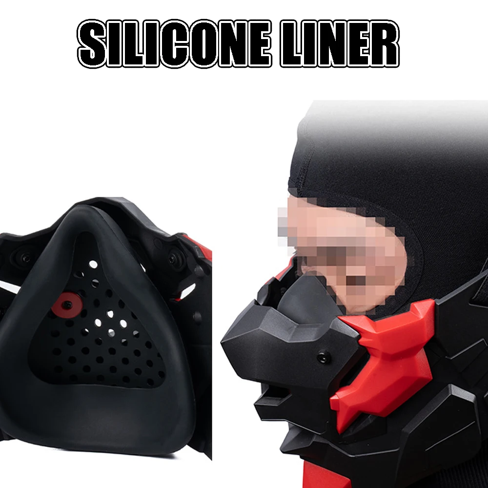 Máscara mecánica Demon Plates para Halloween y cosplay táctica - imagen 4