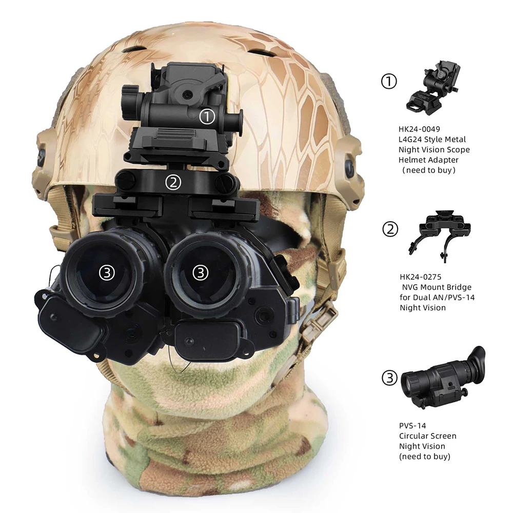 PVS-14 NVG puente binocular gafas visión nocturna adaptador soporte - imagen 5