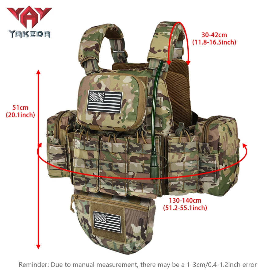 Camiseta táctica YAKEDA resistente al desgaste con bolsa de hidratación - imagen 3