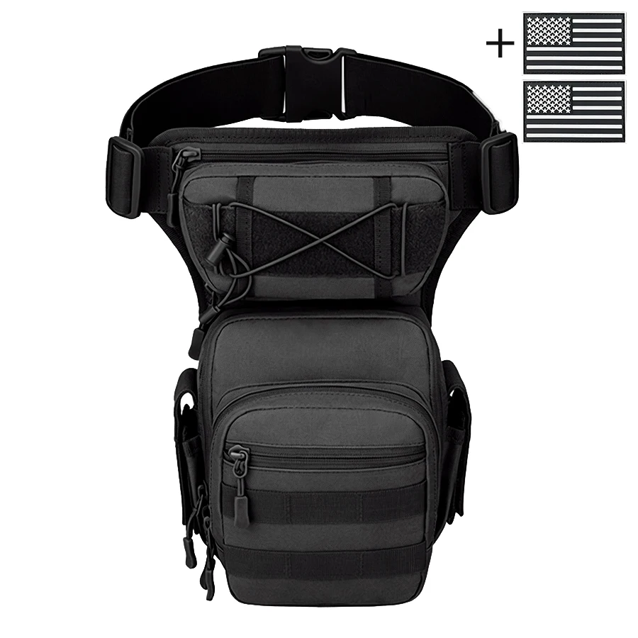 Bolsa de pierna táctica MOLLE ajustable nailon ripstop herramientas