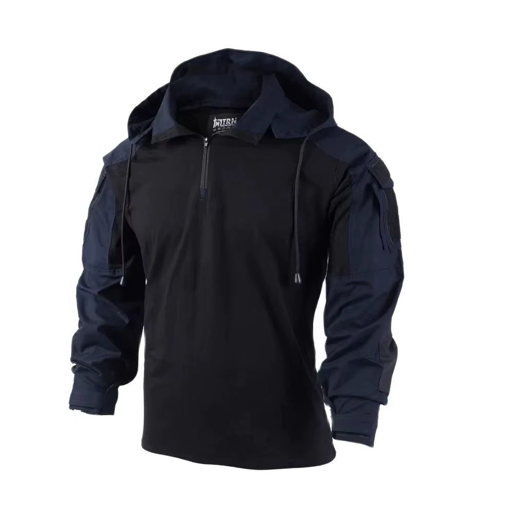 Camisa táctica con capucha y cuello alto para airsoft, caza y outdoor - imagen 3