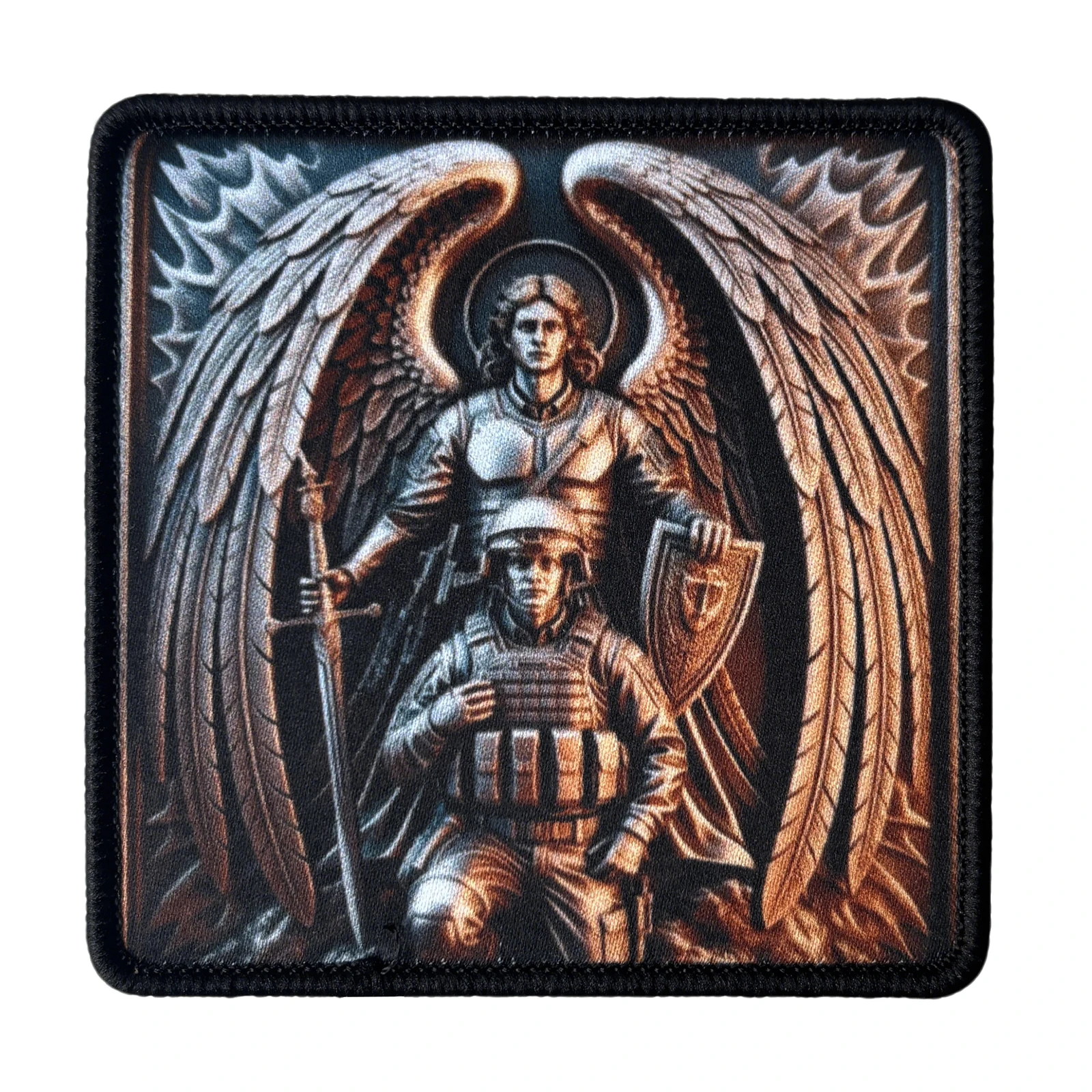Parche táctico Ángel Guardián moral – Religioso protección con velcro - imagen 4