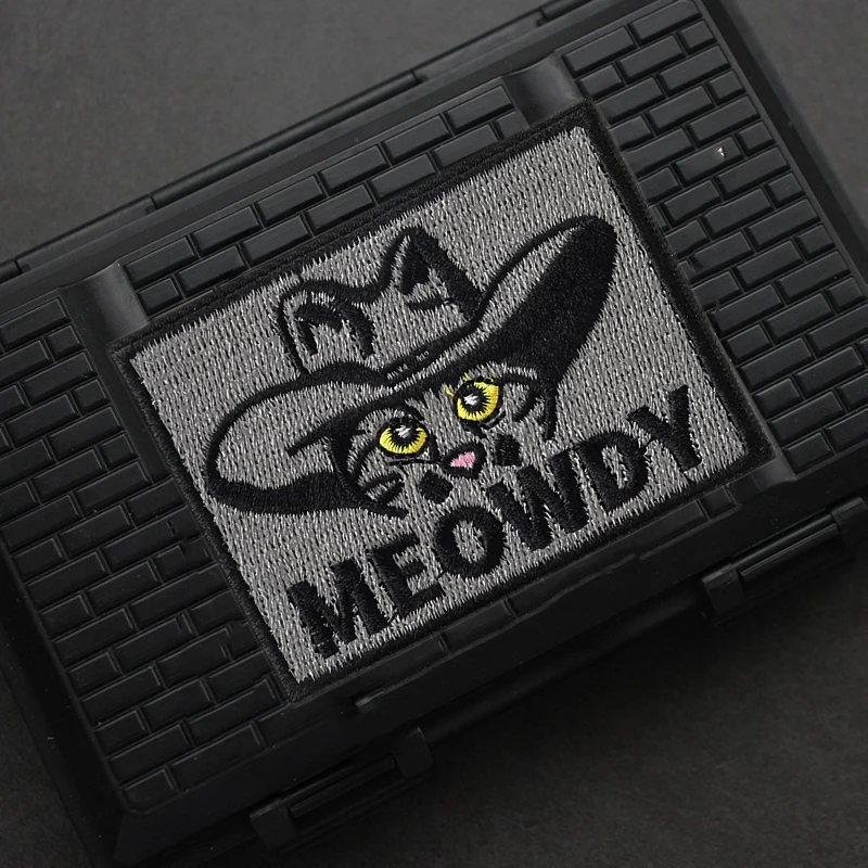 Parche bordado velcro Meowdy Cats – Táctico para mochila o chaleco - imagen 3