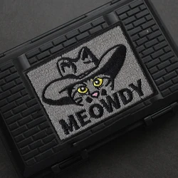 Parche bordado velcro Meowdy Cats – Táctico para mochila o chaleco