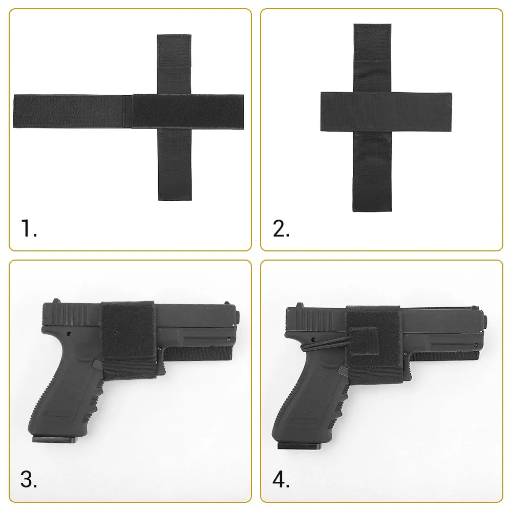 Funda táctica para pistola oculta extracción rápida gancho y bucle - imagen 4