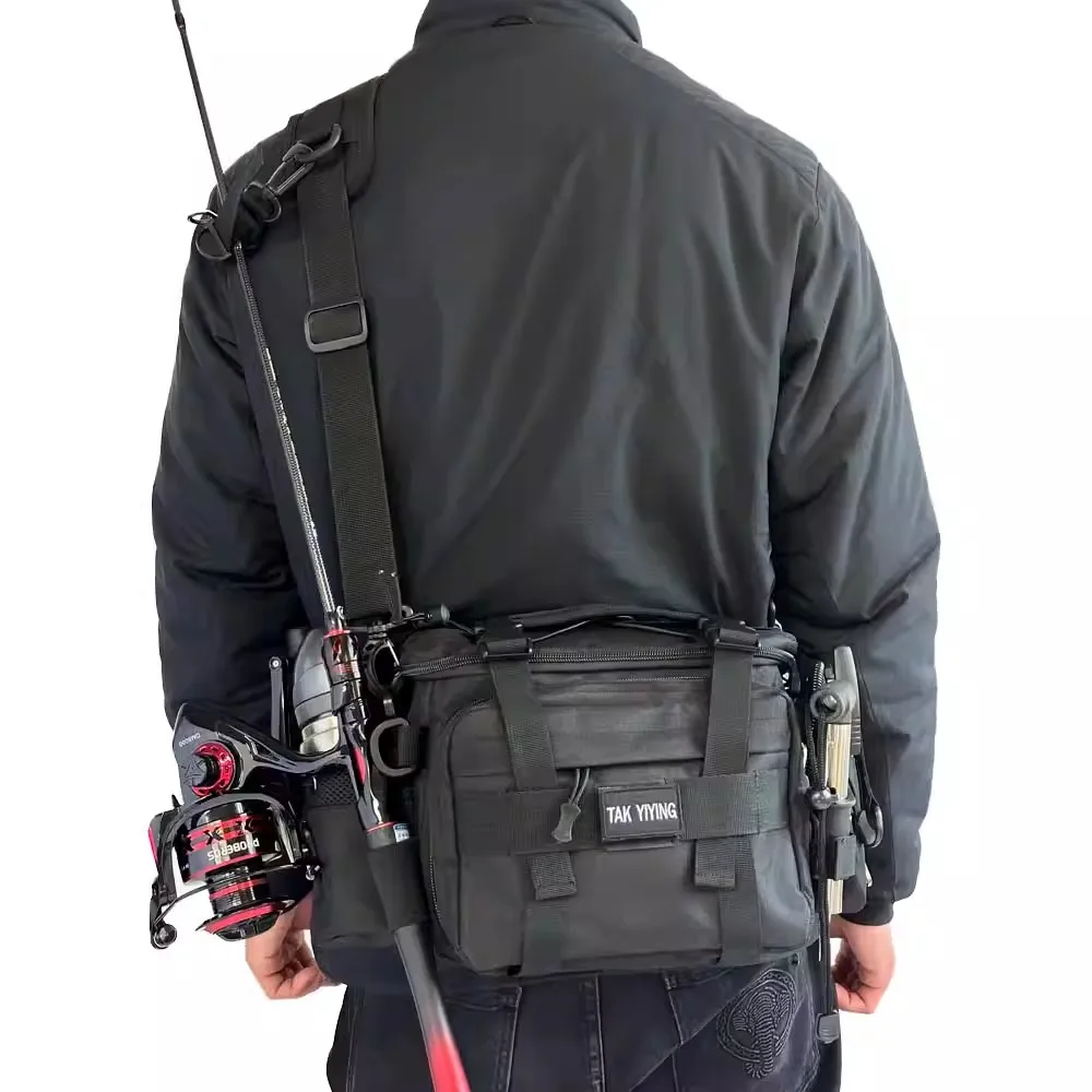 Riñonera MOLLE táctica bandolera cruzada para pesca al aire libre - imagen 5