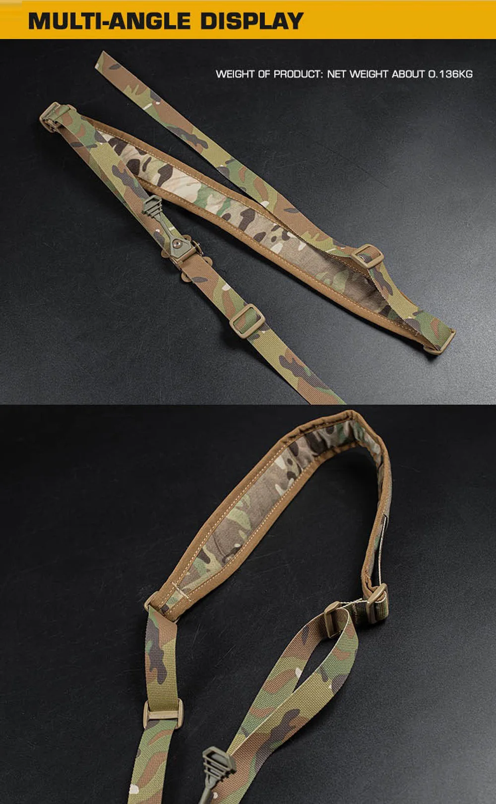 Correa táctica para airsoft y entrenamiento
