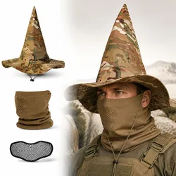 Gorra táctica camuflaje con máscara transpirable para airsoft
