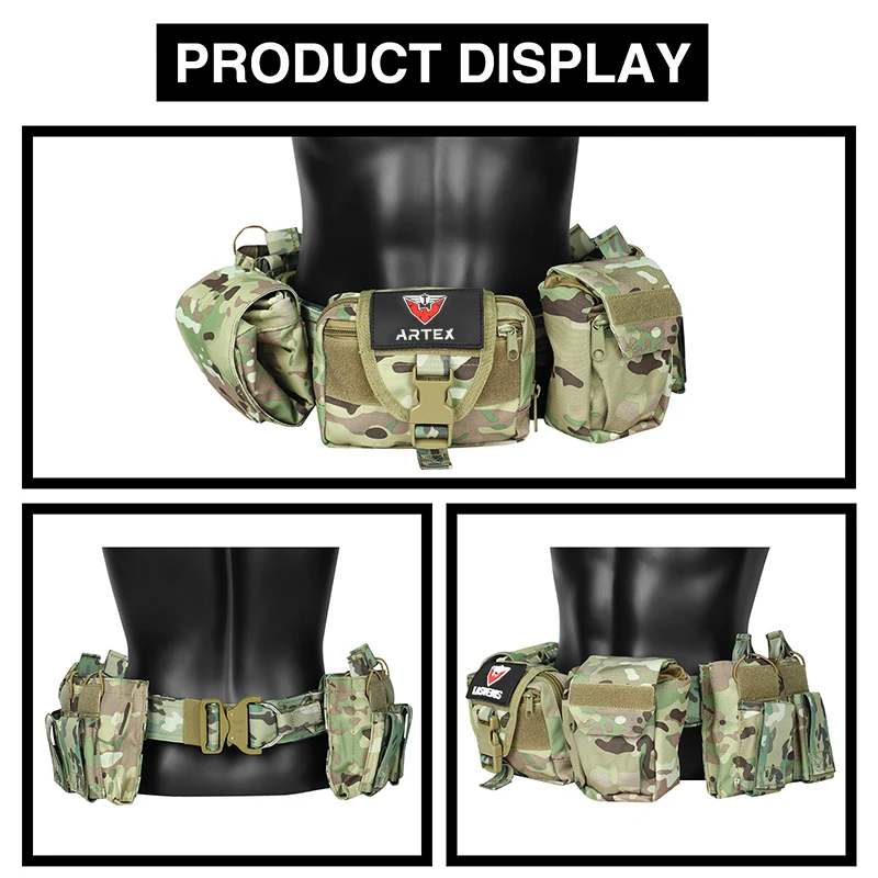 ARTEX Cinturón táctico MOLLE utilitario para airsoft y accesorios - imagen 5