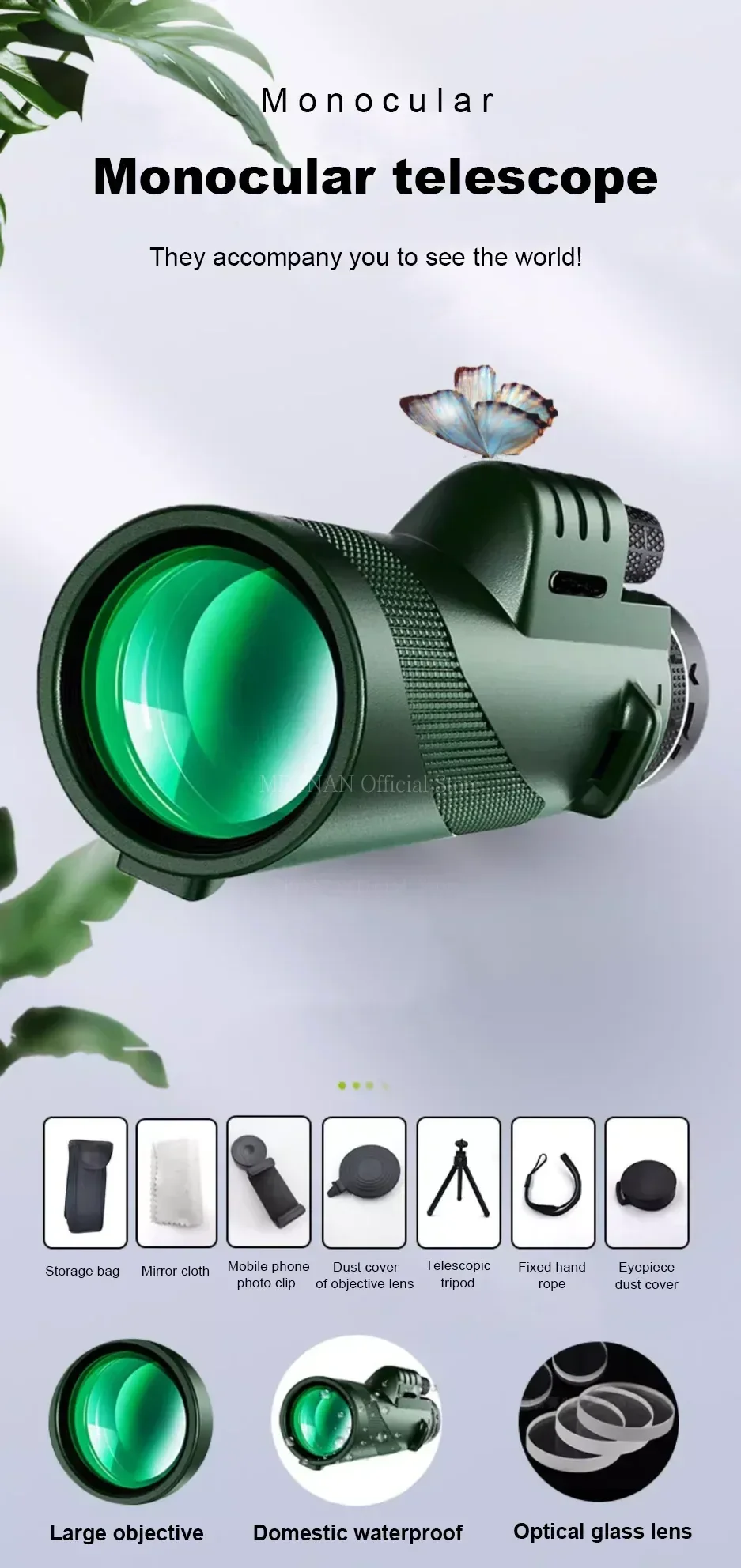 Monocular plegable para uso en exteriores