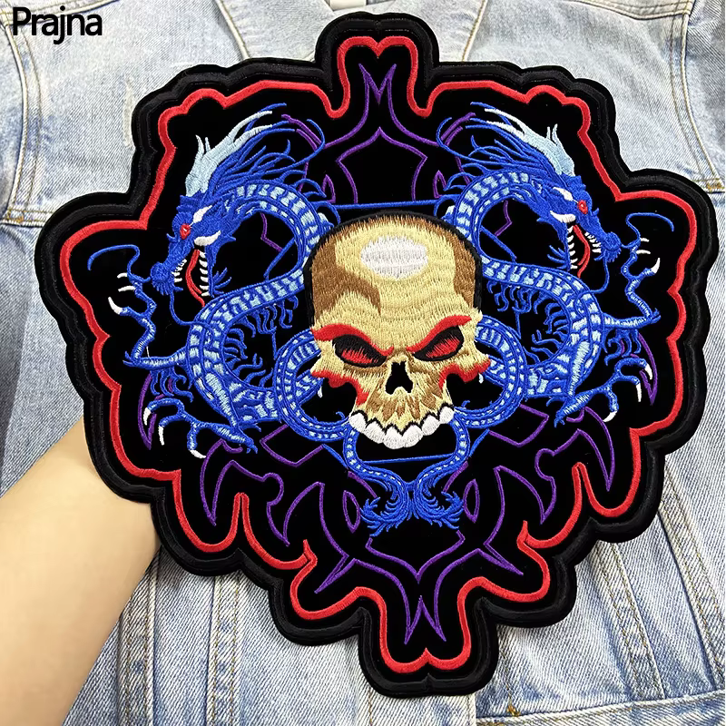 Parche bordado Punk estilo moto grande para chaqueta y mochila - imagen 2