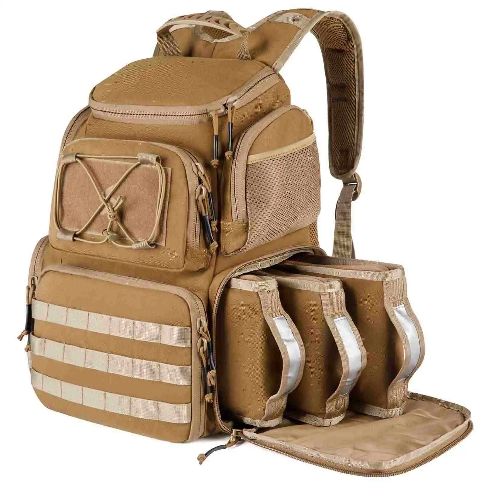 Mochila táctica de senderismo con tira reflectante y gran capacidad - imagen 2