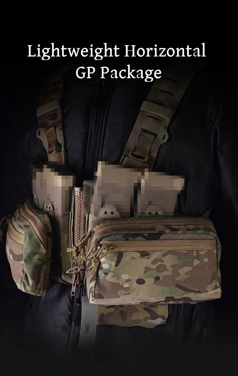 Bolsa táctica horizontal con sistema MOLLE