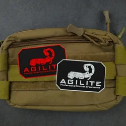 AGILITE Parche táctico escorpión PVC reflectante para mochila
