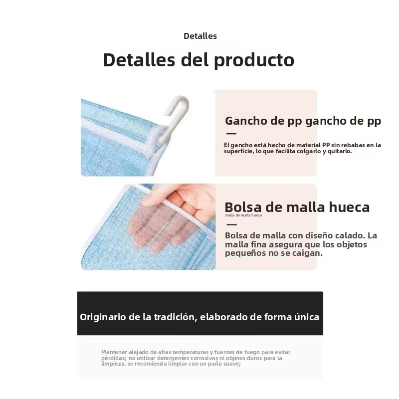 Bolsa colgante de malla multifuncional para cocina y dormitorio - imagen 4