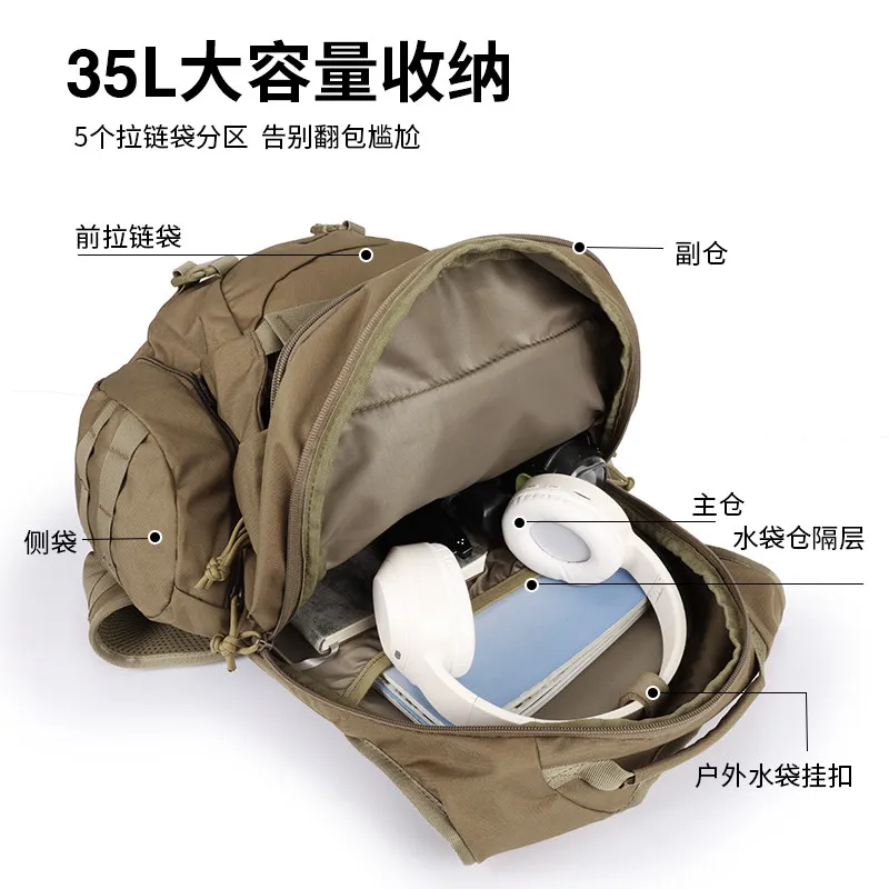 Mochila de senderismo gran capacidad con doble asa para hombre - imagen 3