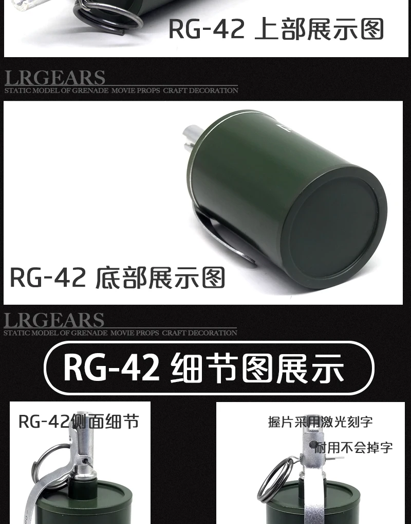 Detalle del acabado metálico del modelo RG-42