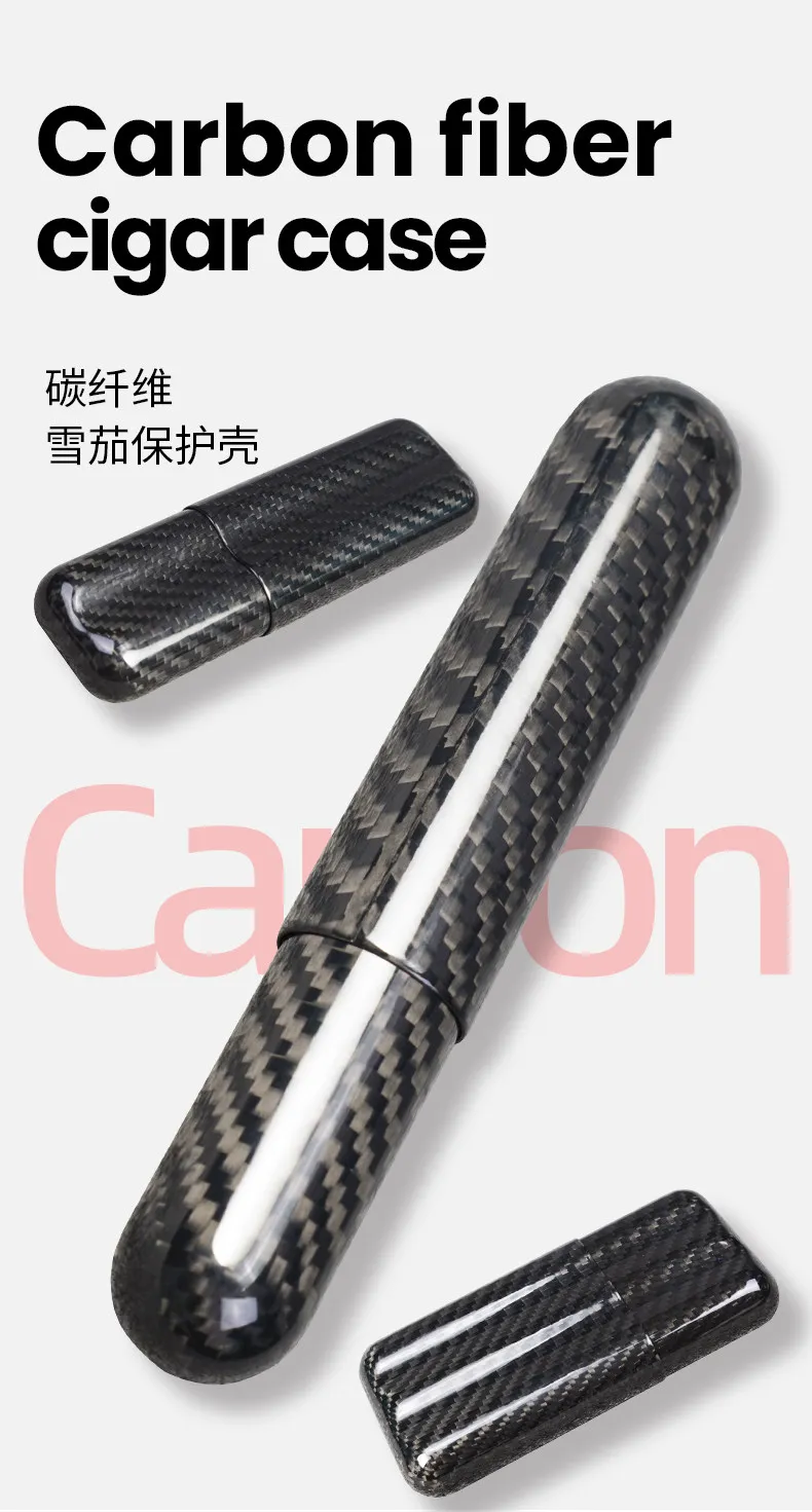 Tubo para cigarros de fibra de carbono de 25 mm