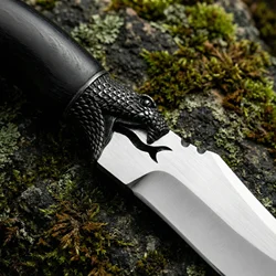 Cuchillo fijo de exterior con funda para camping y senderismo