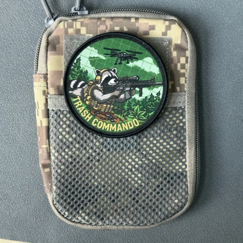 Parche táctico Trash Commando moral – gancho y bucle estampado