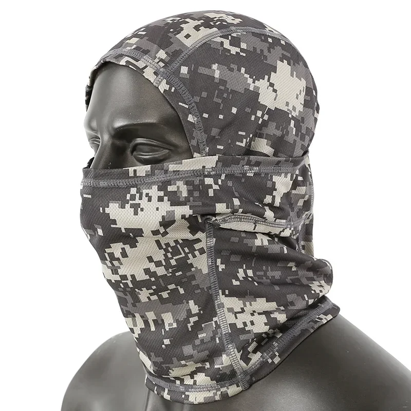 Pasamontañas táctico camuflaje facial completa, malla secado rápido