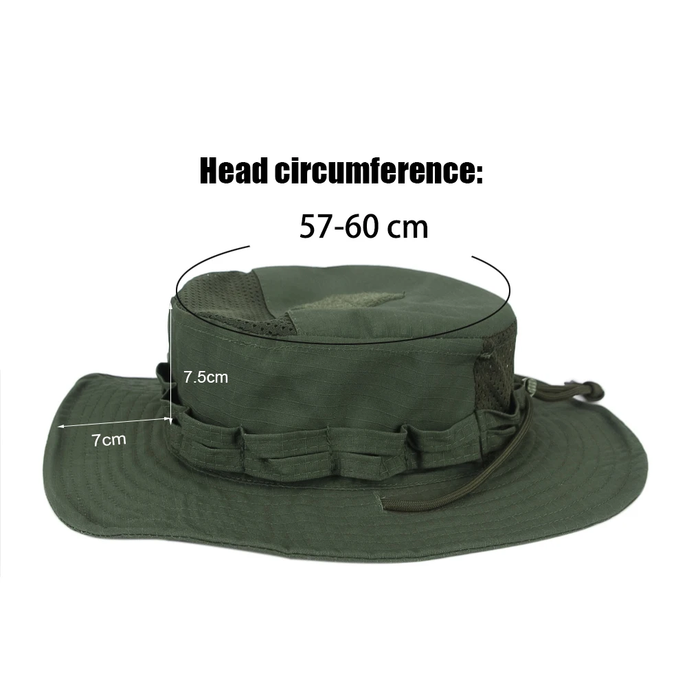 Gorra boonie táctica de camuflaje, ala ancha plegable - imagen 5