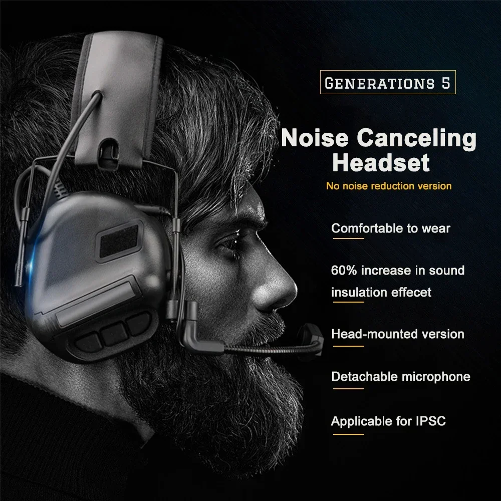 Auriculares tácticos reductores de ruido militares para caza y airsoft - imagen 2