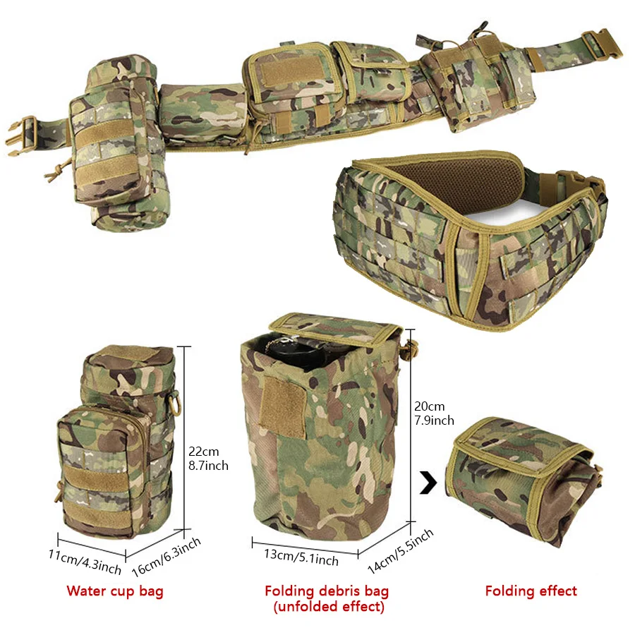 Cubierta de cintura camuflaje con acabado de entrenamiento
