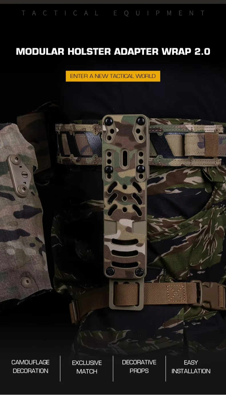 Detalle del adaptador y el camuflaje