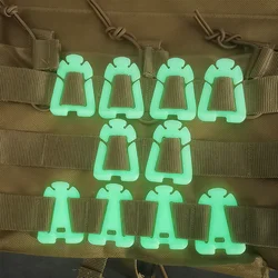 Clip luminoso MOLLE táctico para linternas y gestión de cables