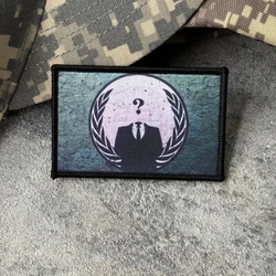 Parche táctico con velcro figura misteriosa impresa para mochila